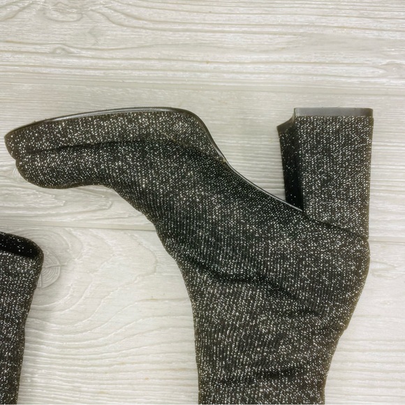 Wild rose cloth retro go go boots 70s inspired cosplay costume glitter black 9 - Picture 3 of 10